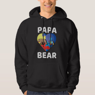 Papa Bear World Autism Awareness Dad Father S Day Hoodie