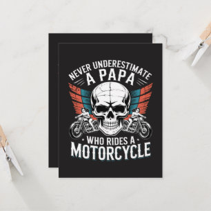 Papa Biker Who Rides A Motorcycle Invitation