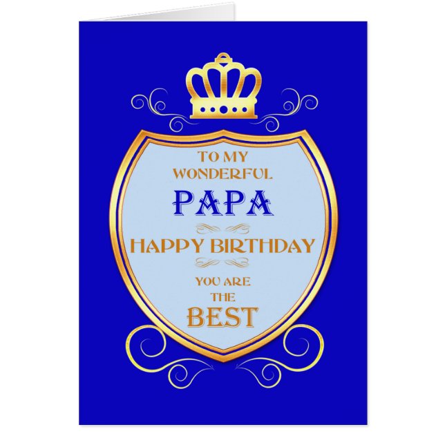 Papa Birthday with Shield (Front)