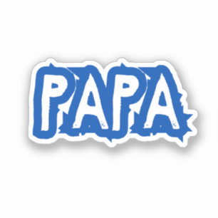 Papa   Blue Dad Bubble Letter