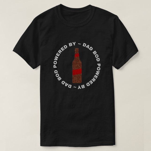 Papa Bod Poussé Par T-Shirt Parties scintillant Bi (Design devant)