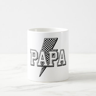 Papa Bold Chequered Lightning Keepsake Mug