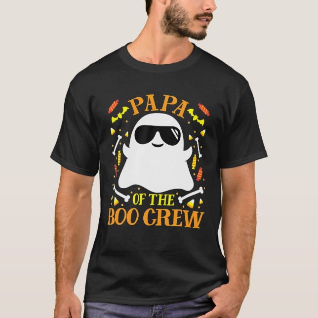 Papa Boo Crew Ghost Matching Family Set Grandpa T-Shirt (Front)