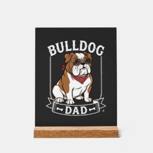 Papa Bouledogue Chien Lunettes de soleil Bandana