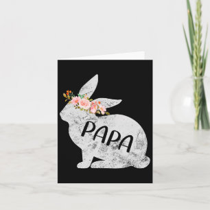 Papa Bunny Matching Family Floral Bunny Rabbit Eas Card