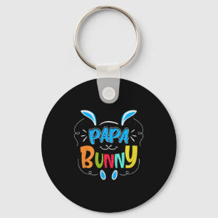 Papa Bunny Premium Tri-blend Keychain