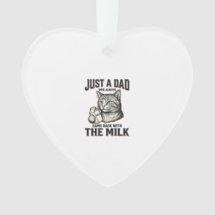 Papa Chat Drôle Est Revenu Avec Le Lait Vintage Sh