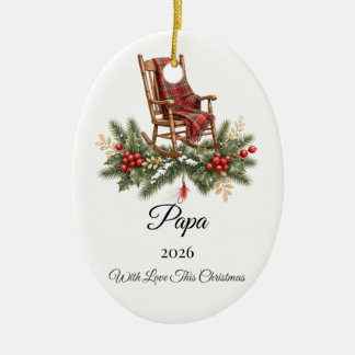Papa Christmas Ornament Personalized Name