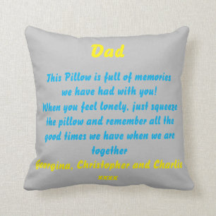 Papa Cite Grey and Blue Memories Coussin