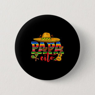 Papa cito cinco de mayo mexican sombrero family 2 inch round button