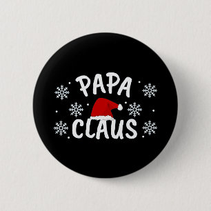 Papa Claus Christmas 2 Inch Round Button
