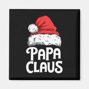 Papa Claus Christmas Dad Santa Family Matching Pyj Magnet