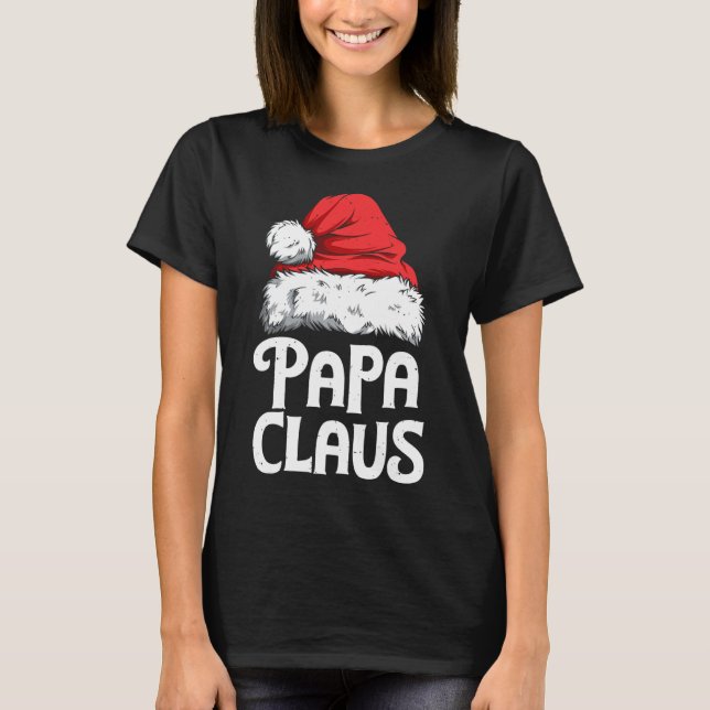 Papa Claus Christmas Dad Santa Family Matching Pyj T-Shirt (Front)