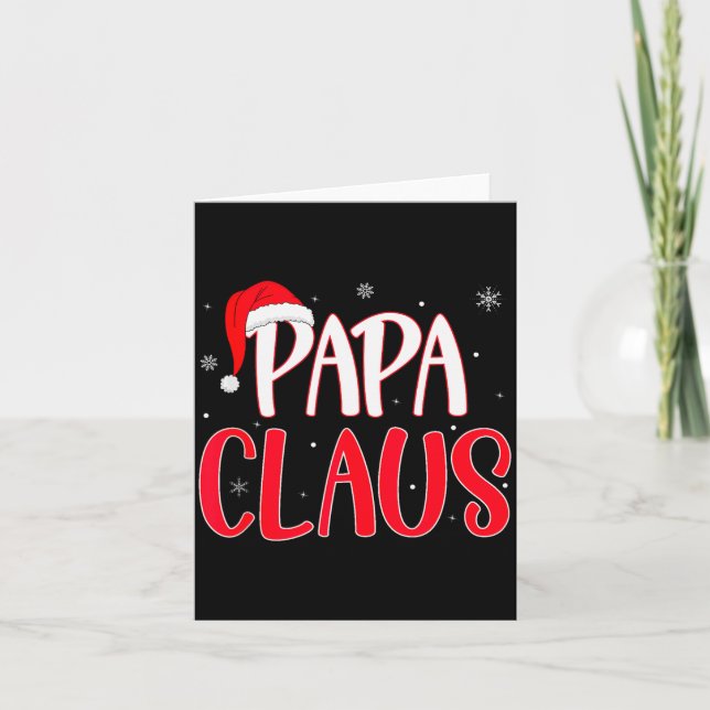 Papa Claus Christmas Family Matching Pajamas Funny Card (Front)