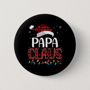 Papa Claus Christmas Lights Matching Family Xmas P 2 Inch Round Button