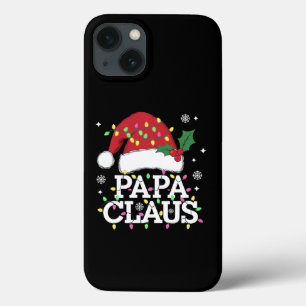 Papa Claus Christmas Lights Pajama Family Matching iPhone 13 Case