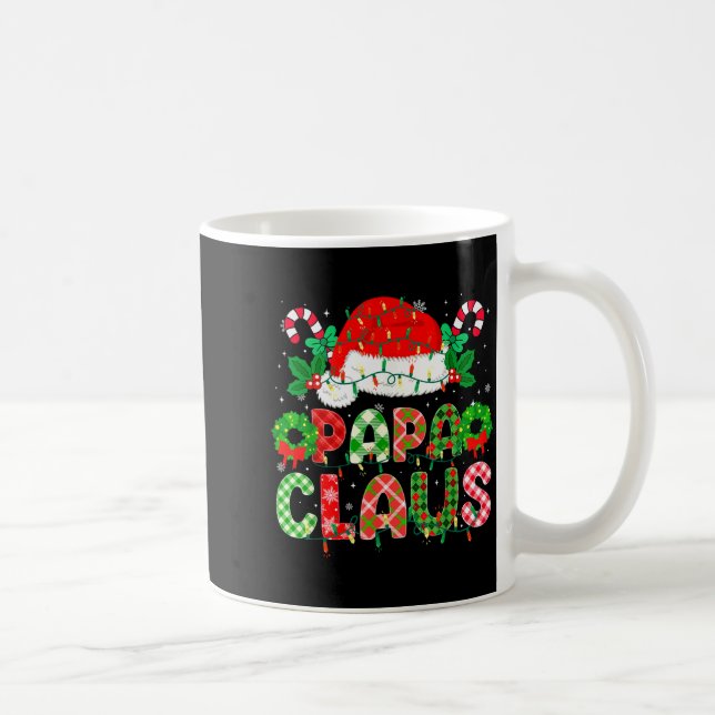 Papa Claus Christmas Lights Pajama Family Matching Coffee Mug (Right)