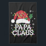 Papa Claus Christmas Lights Pajama Family Matching Kitchen Towel<br><div class="desc">Papa Claus Christmas Lights Pajama Family Matching</div>