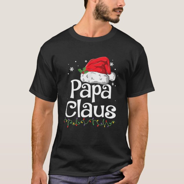 Papa Claus Christmas Pajama Family Matching Xmas T-Shirt (Front)