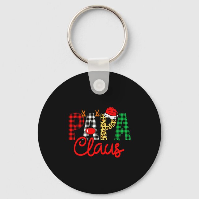 Papa Claus Funny Christmas Family Matching  Keychain (Front)