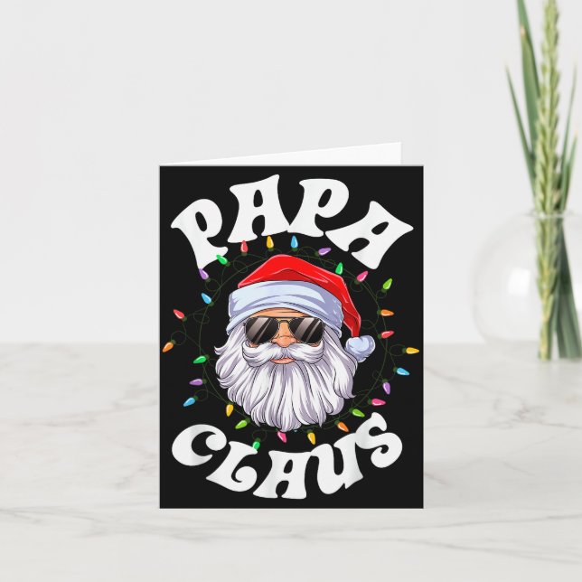 Papa Claus Santa Christmas Dad Family Matching Paj Card (Front)