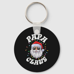 Papa Claus Santa Christmas Dad Family Matching Paj Keychain
