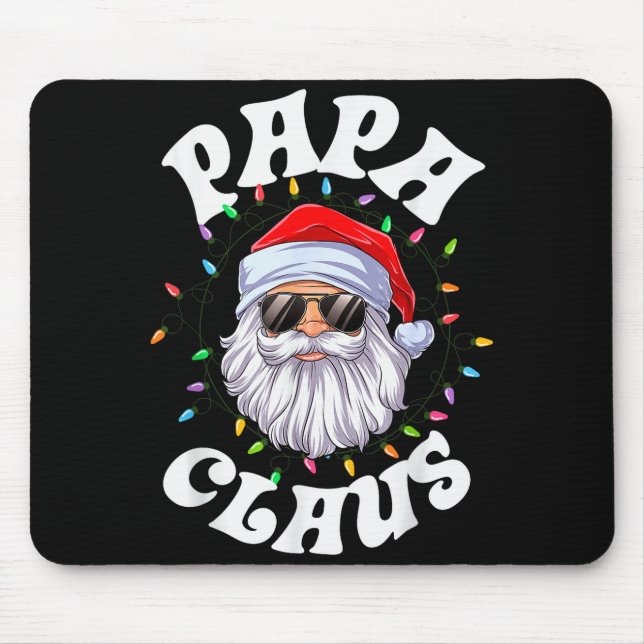 Papa Claus Santa Christmas Dad Family Matching Paj Mouse Pad (Front)