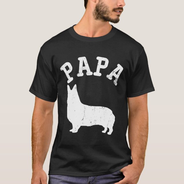 Papa Corgi   For Dad T-Shirt (Front)