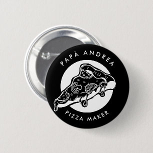 PAPÀ Custom Name Pizza Maker Father 2 Inch Round Button