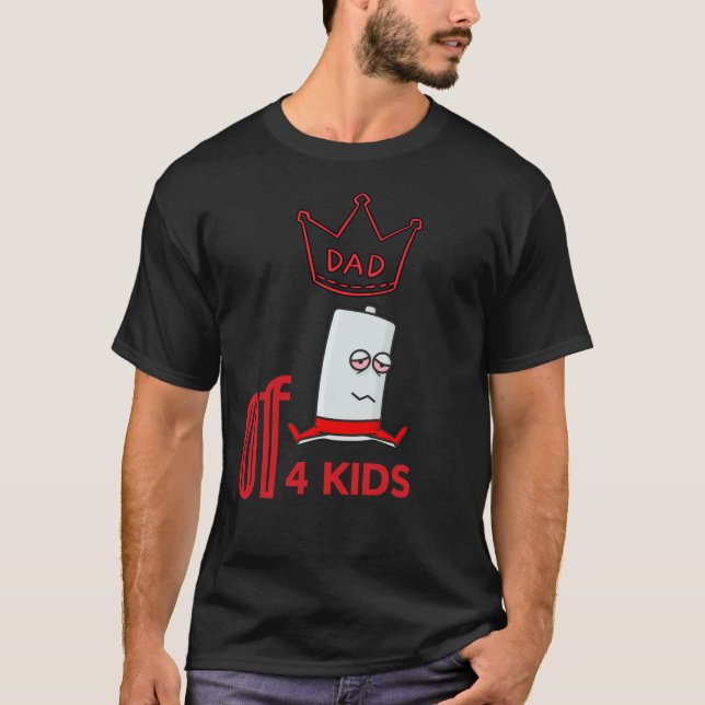 papa de 4 enfants T-shirt (Devant)