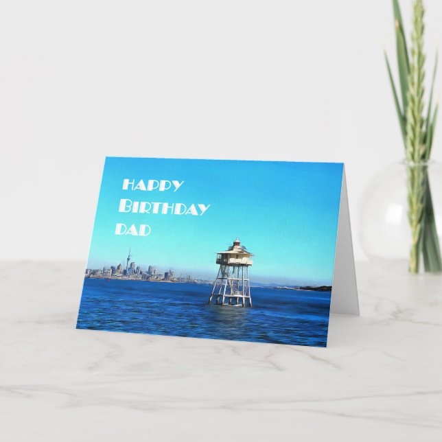 Papa de joyeux anniversaire au-dessus de carte de (Devant)
