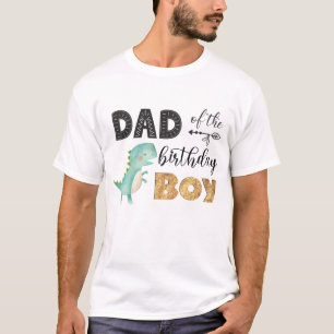 Papa de l'anniversaire garçon Dinosaur T-shirt