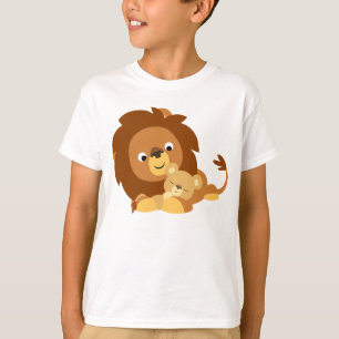 Papa de lion de bande dessinée et T-shirt
