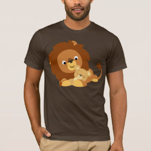 Papa de lion de bande dessinée et T-shirt