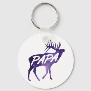 Papa Deer Keychain