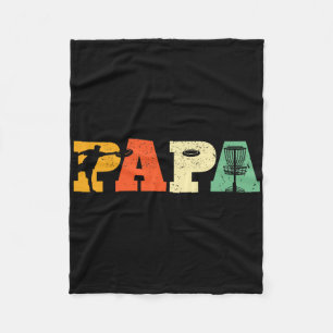 Papa Disc Golf Lover Frisbee Golfing Dad Father Sp Fleece Blanket