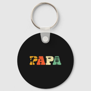 Papa Disc Golf Lover Frisbee Golfing Dad Father Sp Keychain