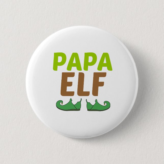 PAPA ELF 2 INCH ROUND BUTTON (Front)