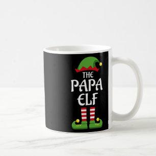 Papa elf family matching group christmas dad  coffee mug