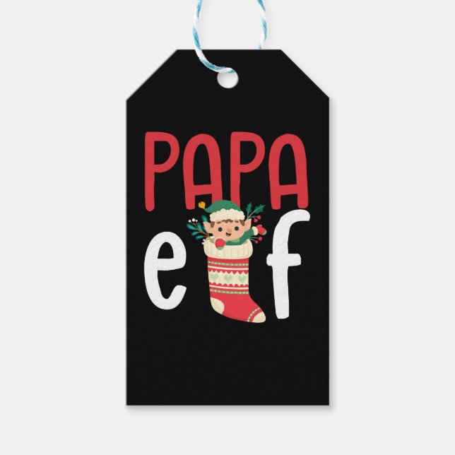 Papa Elf Gift Tags (Front)