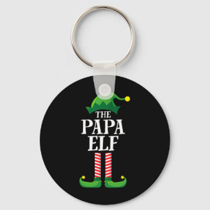 Papa Elf Matching Family Group Christmas Party Pyj Keychain