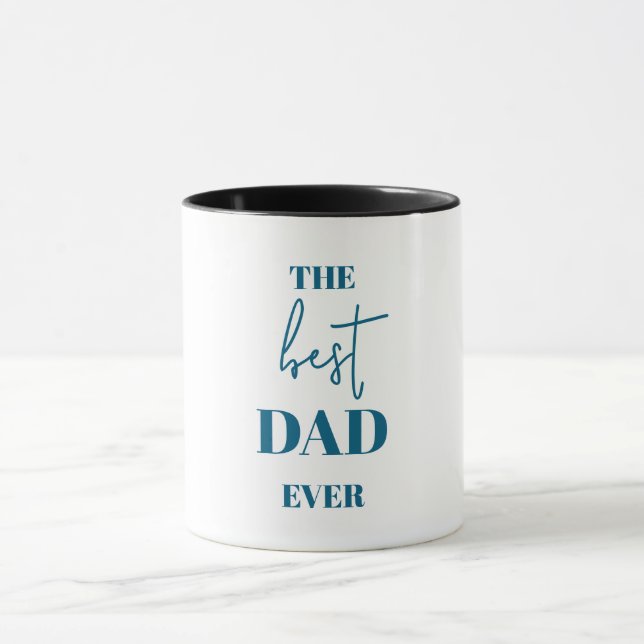 Papa & Enfant Mug - Cadre de Coeur Meilleur Papa J (Centre)