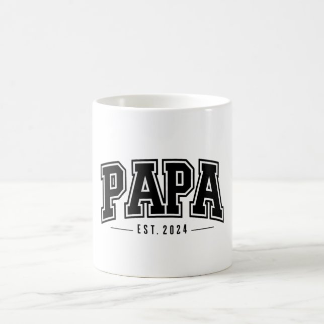 Papa Est. 2024 - Celebrating New Grandfathers Coffee Mug (Center)