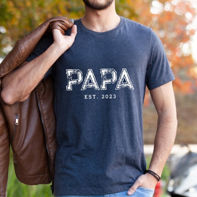 PAPA EST Custom Gift for Dad T-Shirt (Creator Uploaded)