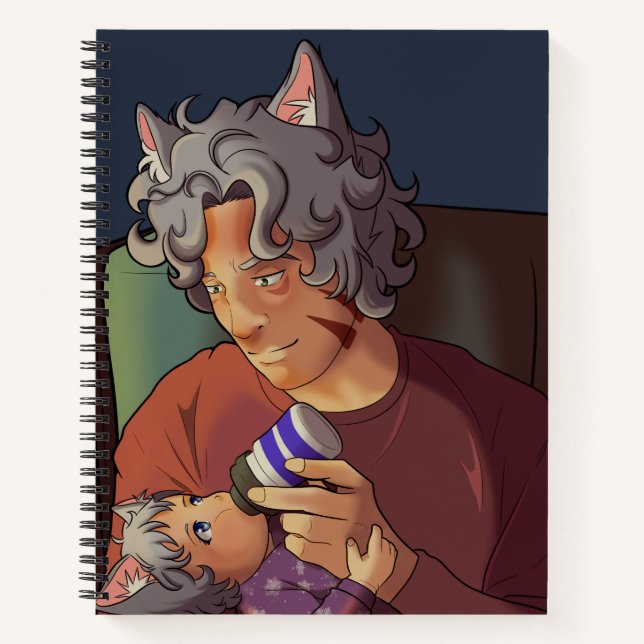Papa et enfant 8,5 x 11 Carnet (Devant)