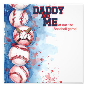 Papa et moi Photo Mount, match de baseball avec pa
