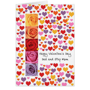 Papa et Step Maman Colorée Saint Valentin