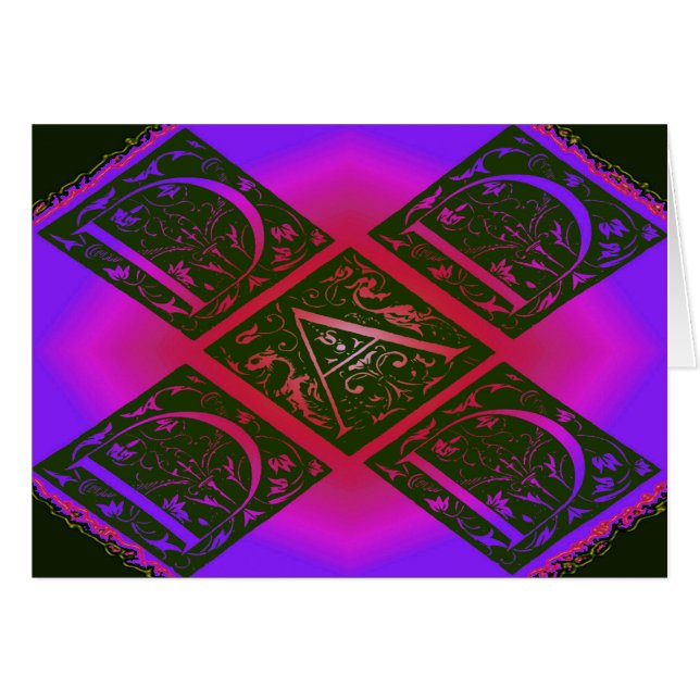 Papa Fancy Typographie Motif Noir & Violet (Devant horizontal)