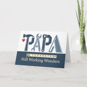 Papa Father’s Day Still Working Wonders Tools Card