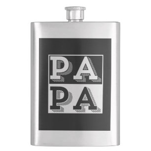 PAPA FATHERS DAY GIFT HIP FLASK